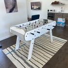 Rene Pierre Match Foosball Table in White with Telescopic Rods