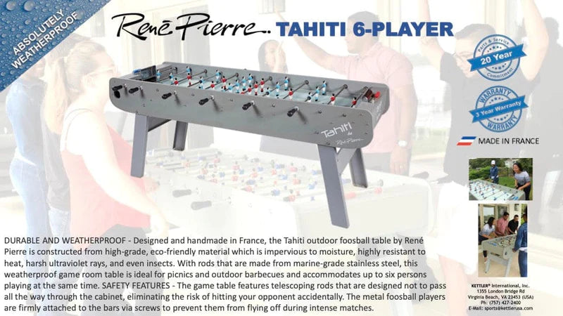 Rene Pierre Tahiti Outdoor 6 Player Foosball Table