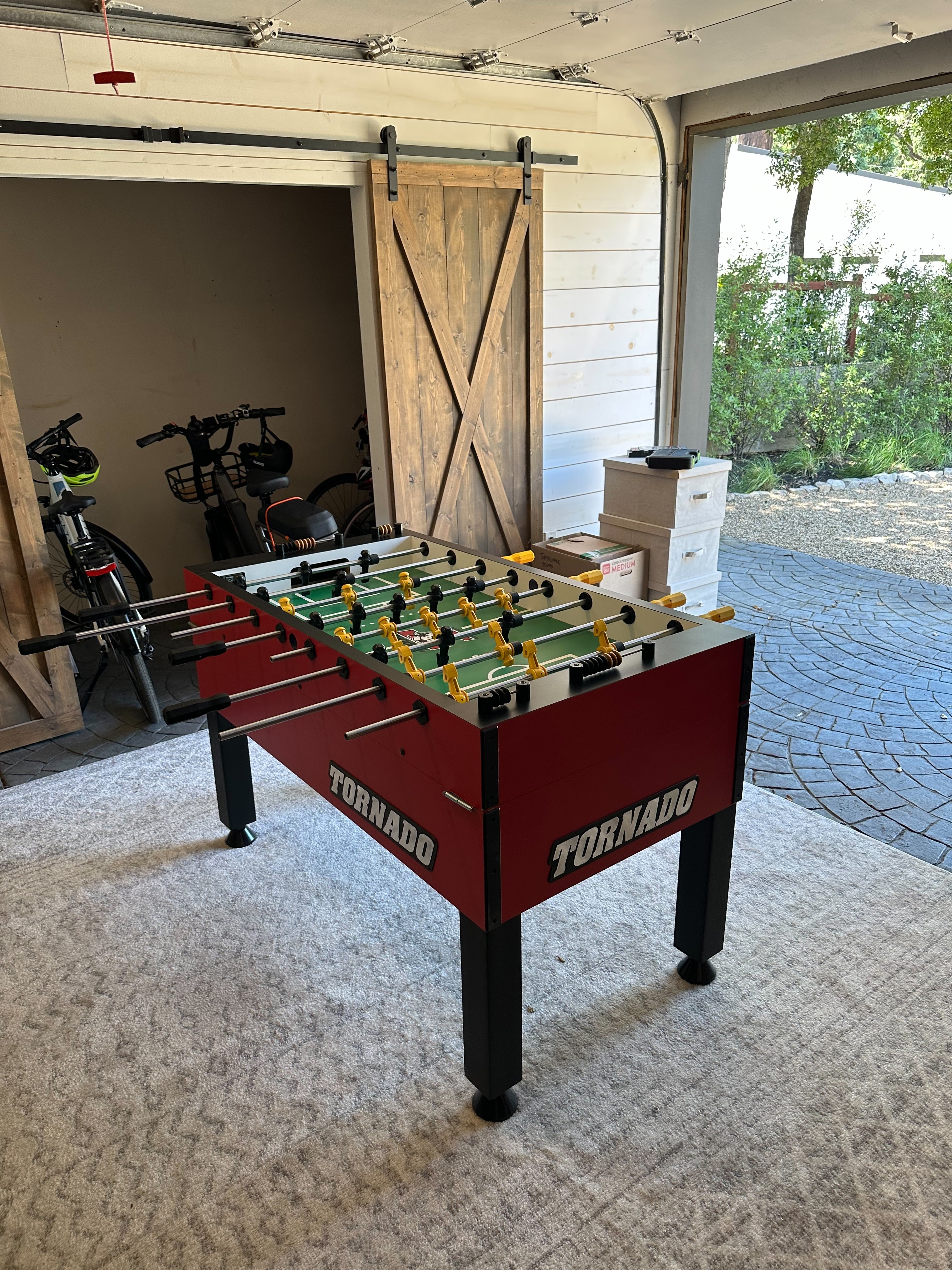 Tornado T-3000 Competition Foosball Table in Crimson Red