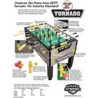 Tornado Tournament Professional T-3000 Competition Foosball Table in White