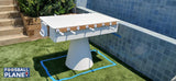 FAS Ciclope White Outdoor Foosball Table Free Entertainment Top - Cover & Balls