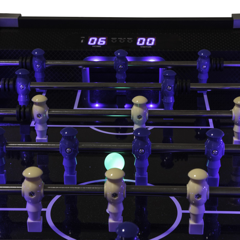 Atomic Azure LED Light Up Foosball Table