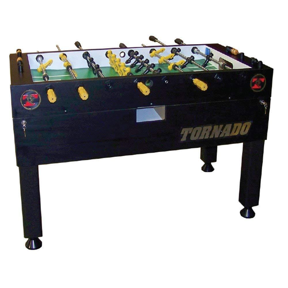Tornado T-3000 Foosball Table in Matte Black Coin Operated