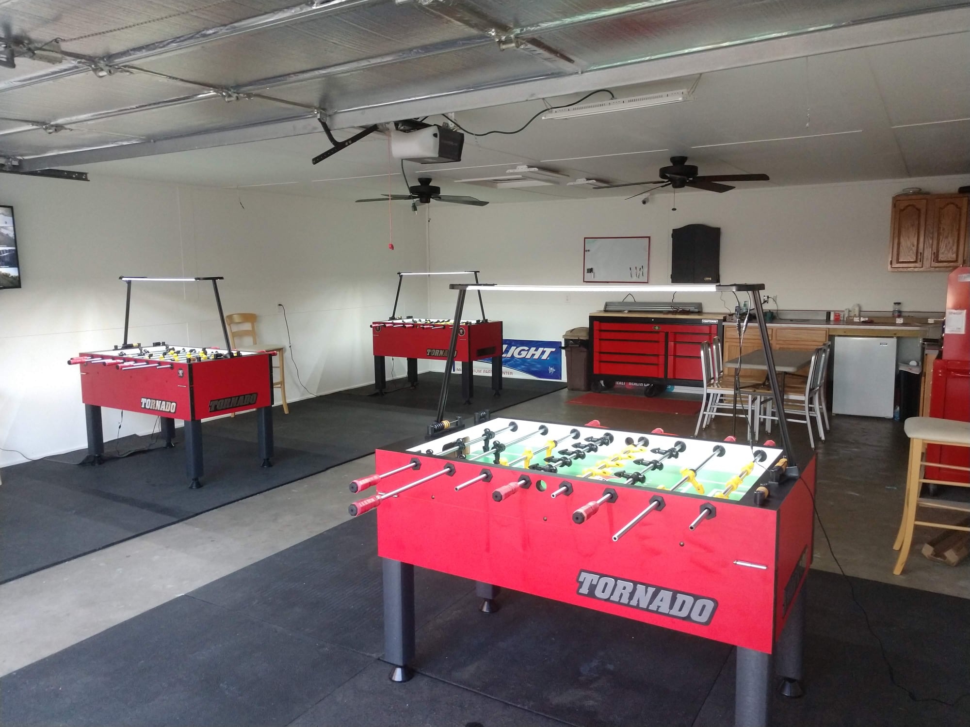 Tornado T-3000 Foosball Table In Red Coin Operated