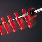 Red Plastic Players Molded to the Bar on a Indoor Garlando G-500 Evolution Foosball Table, available at Foosball Planet