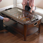 Glass Top on Signature Foosball Coffee Table by Chicago Gaming available at Foosball Planet.