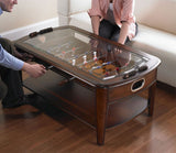 Glass Top on Signature Foosball Coffee Table by Chicago Gaming available at Foosball Planet.