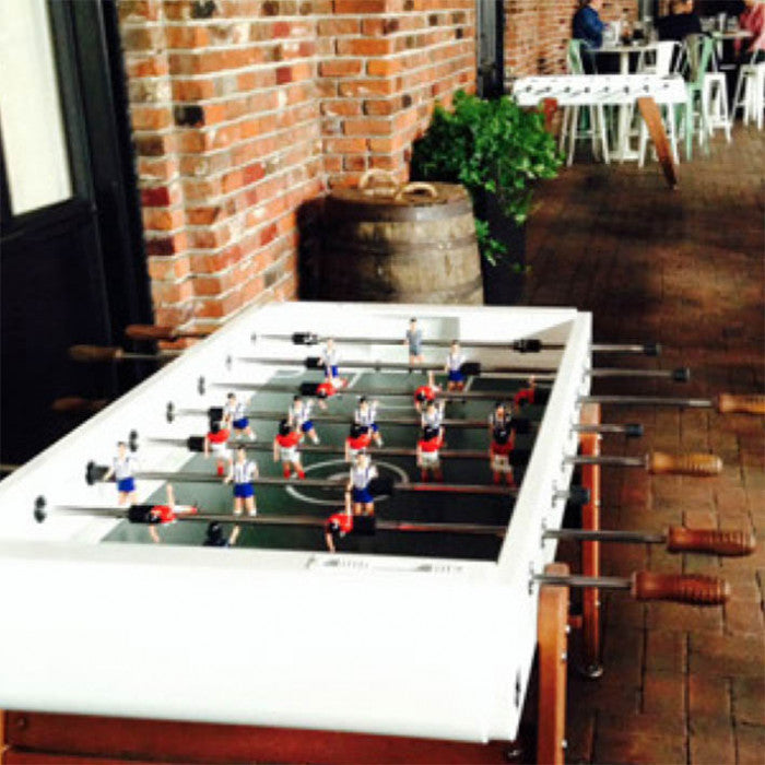 RS Barcelona White RS3 Wood Foosball Table