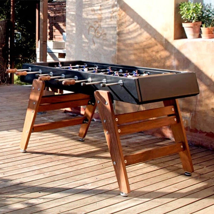 RS Barcelona Black RS3 Wood Outdoor Foosball Table
